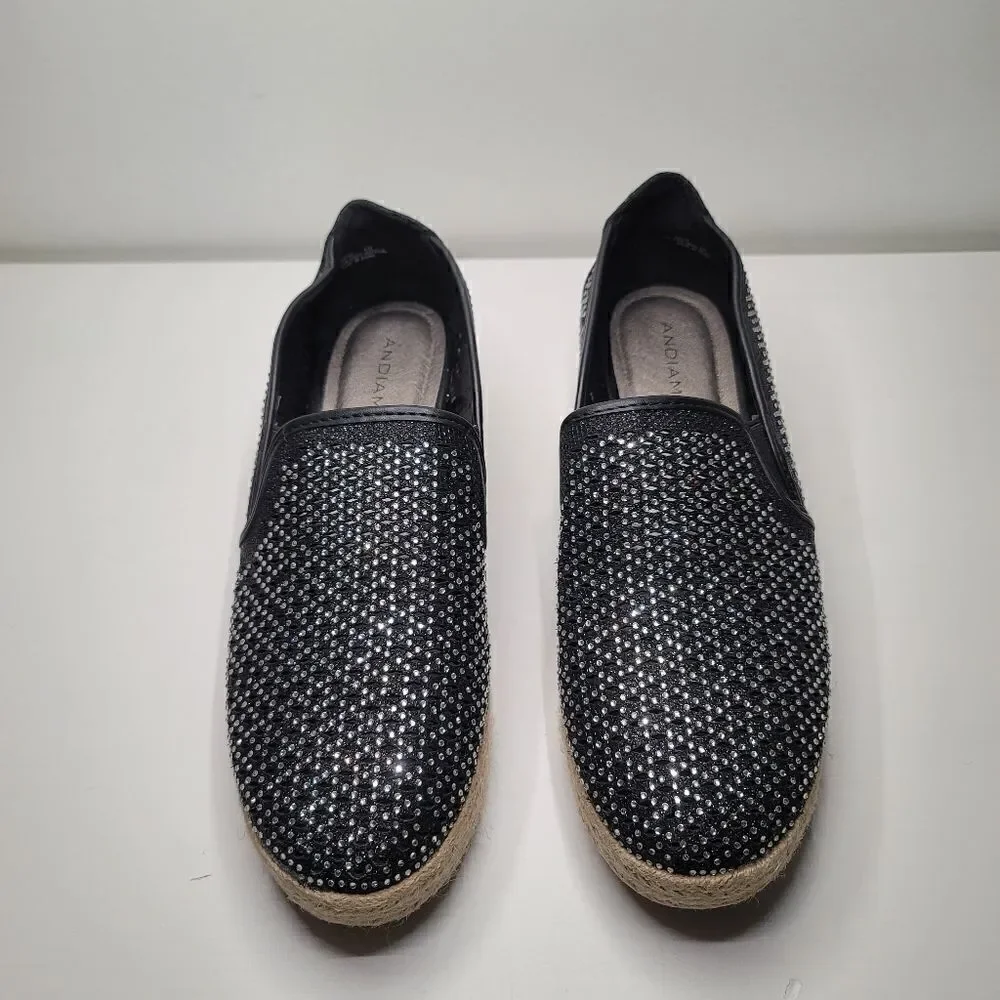 NEW Andiamo arosa jeweled espadrille slip …